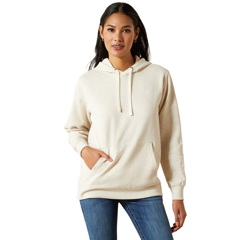 10062270 Ariat Women's Logo 2.0 Hoodie - Oatmeal Heather
