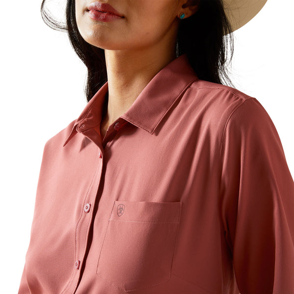 10062280 Ariat Women's Kirby Pro Team Long Sleeve Shirt - Mauvewood