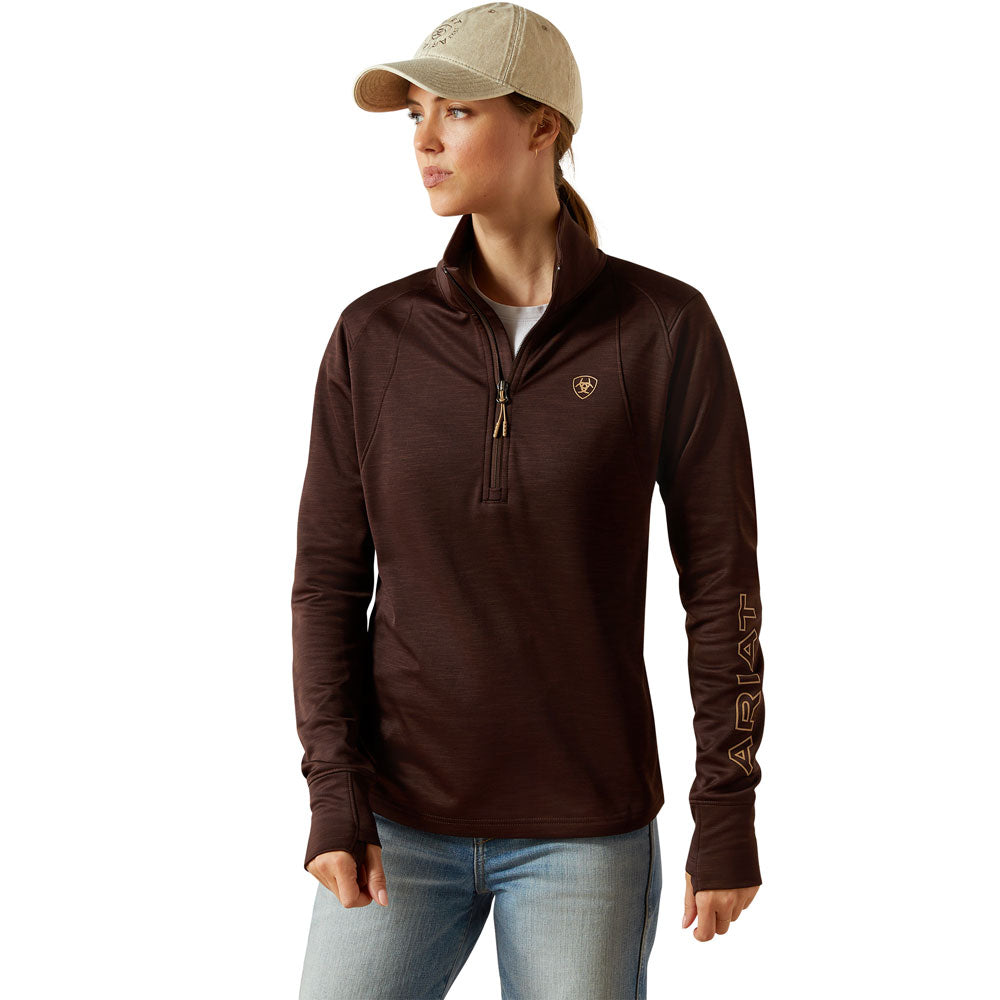 10062369 Ariat Women's Team EQ 1/2 Zip Pullover - Java