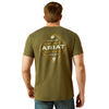 10062414 Ariat Men's Roped Diamond Short Sleeve T-Shirt - Military Heather