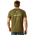 10062414 Ariat Men's Roped Diamond Short Sleeve T-Shirt - Military Heather