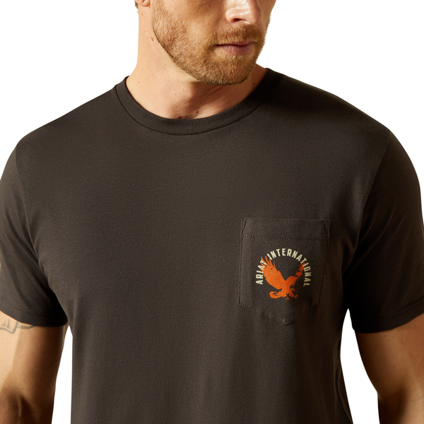 10062427 Ariat Men's Eagle Large Classic Fit Short Sleeve T-Shirt - Vintage Black