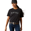 10062432 Ariat Women's  Boot Stitch Logo Short Sleeve T-Shirt - Vintage Black