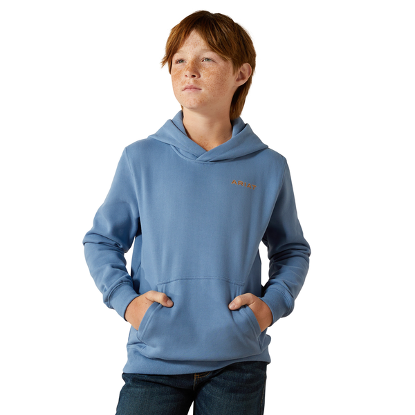 10062463 Ariat Boys' Sun Valley Circle Hoodie - Coronet Blue