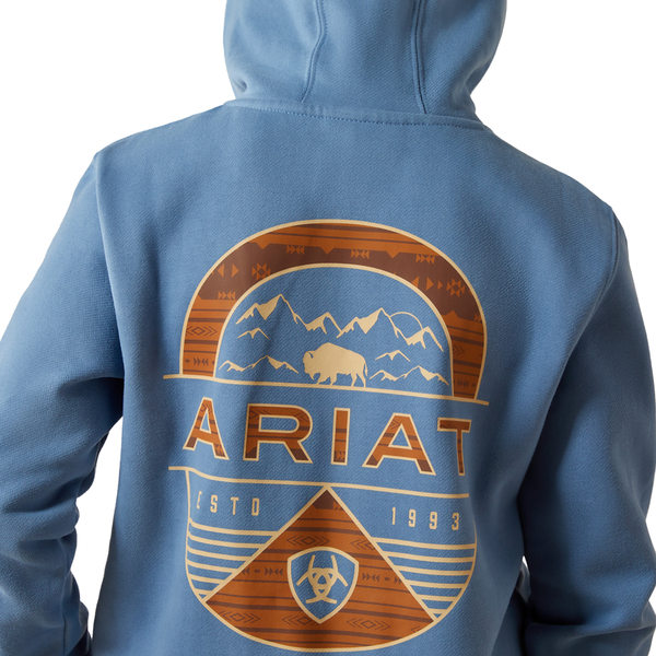 10062463 Ariat Boys' Sun Valley Circle Hoodie - Coronet Blue