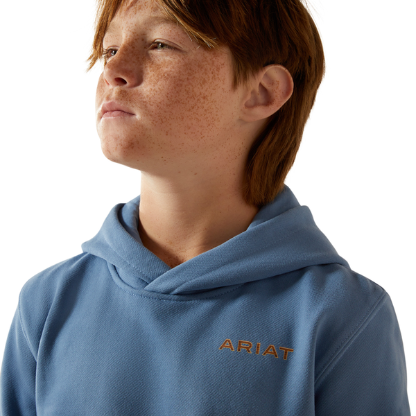 10062463 Ariat Boys' Sun Valley Circle Hoodie - Coronet Blue