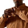 10062473 Ariat Men's Solid Twill Classic Fit Long Sleeve Western Snap Shirt - Tan