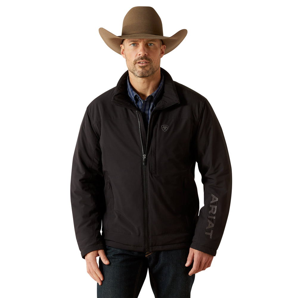 10062508 Ariat Men's Pioneer Stretchshell Jacket - Black