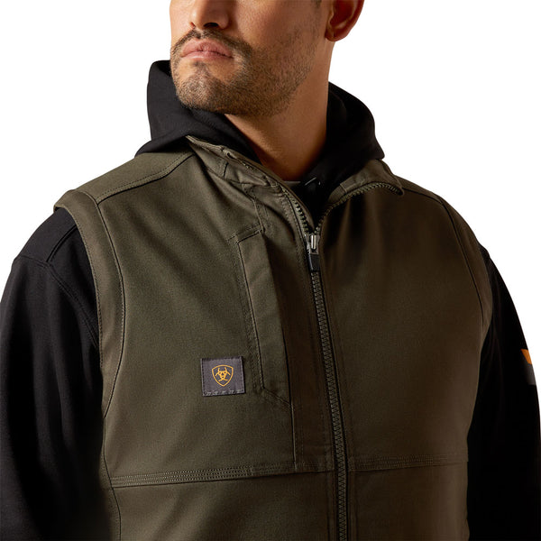 10062536 Ariat Men's Rebar DuraCanvas Vest - Earth