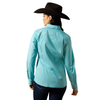 10062538 Ariat Women's Kirby Stretch Long Sleeve Button Shirt - Aqua Sea