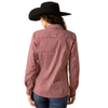 10062540 Ariat Women's Kirby Stretch Long Sleeve Button Shirt - Cabernet Stripe