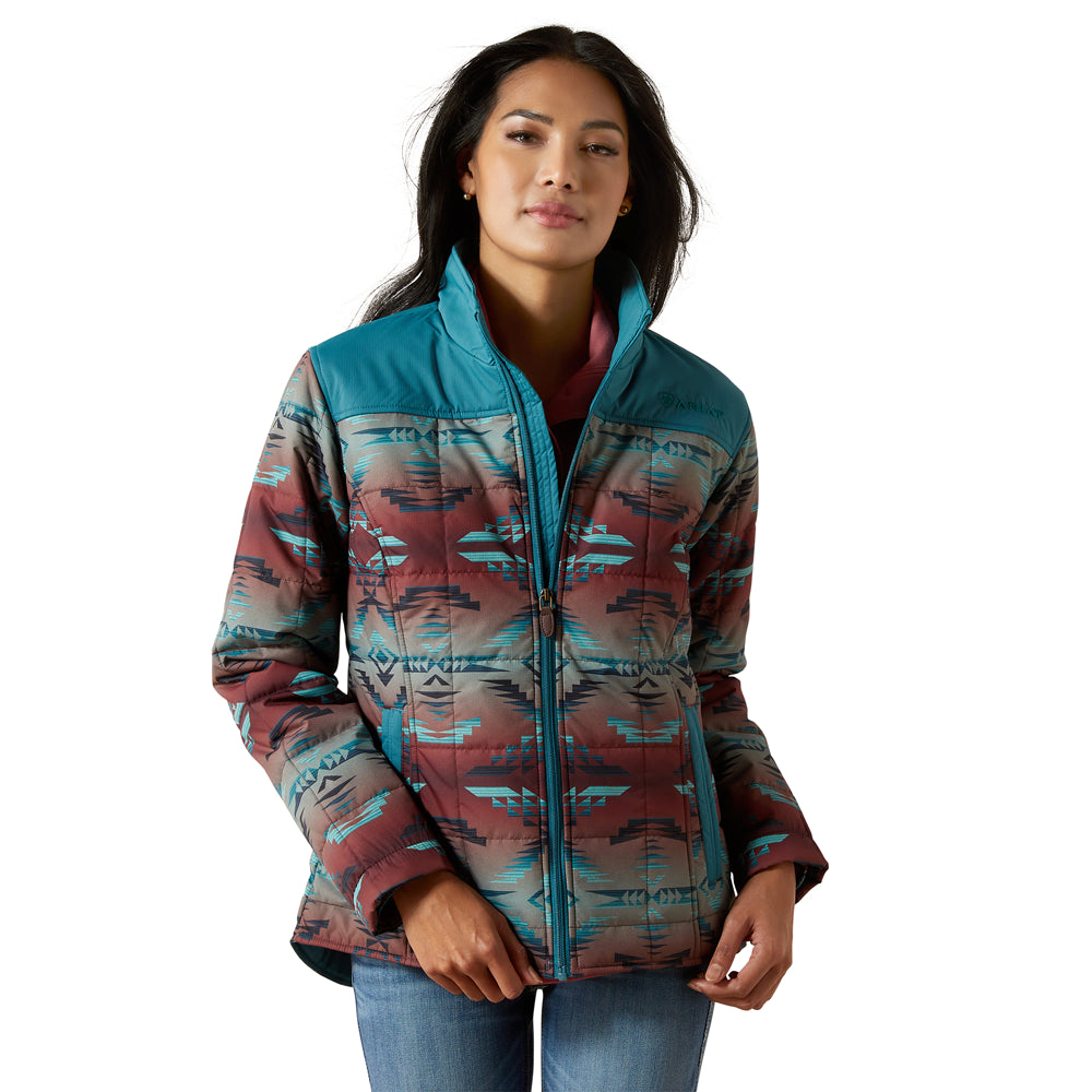 10062549 Ariat Women's Crius Insulated Concealed Carry Jacket - Dragonfly/Inez Blanket Print