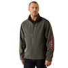 10062579 Ariat Men's Logo Softshell Jacket - Charcoal/Americana