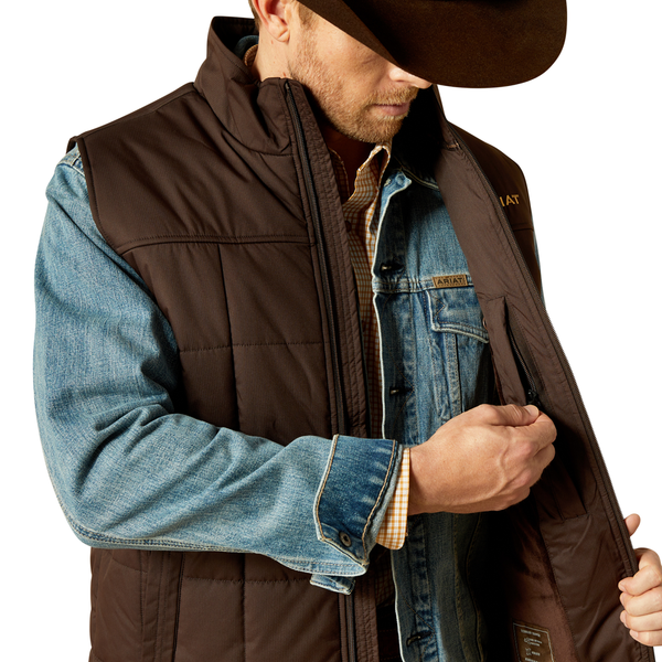 10062603 Ariat Men's Crius Insulated Vest - Brown