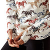 10062629 Ariat Women's Lowell 3.0 1/4 Zip Long Sleeve Baselayer - Painted Ponies Print