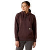 10062654 Ariat Women's Rebar Skill Set 1/2 Zip Hoodie - Fudge Heather