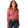 10062656 Ariat Women's Team Kirby Stretch Long Sleeve Button Up Shirt - Mauvewood