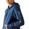 10062662 Ariat Women's Rebar Graphic Hoodie - Ensign Blue/Endless Sky