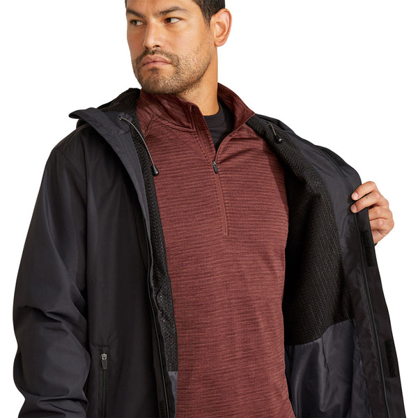 10062664 Ariat Men's Rebar Stormshell Logo Waterproof Jacket - Black