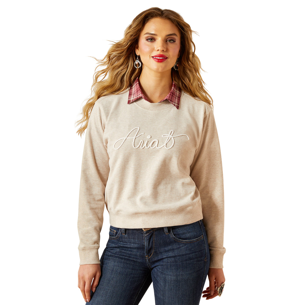 10062736 Ariat Women's Essential Crew Sweatshirt - Oatmeal