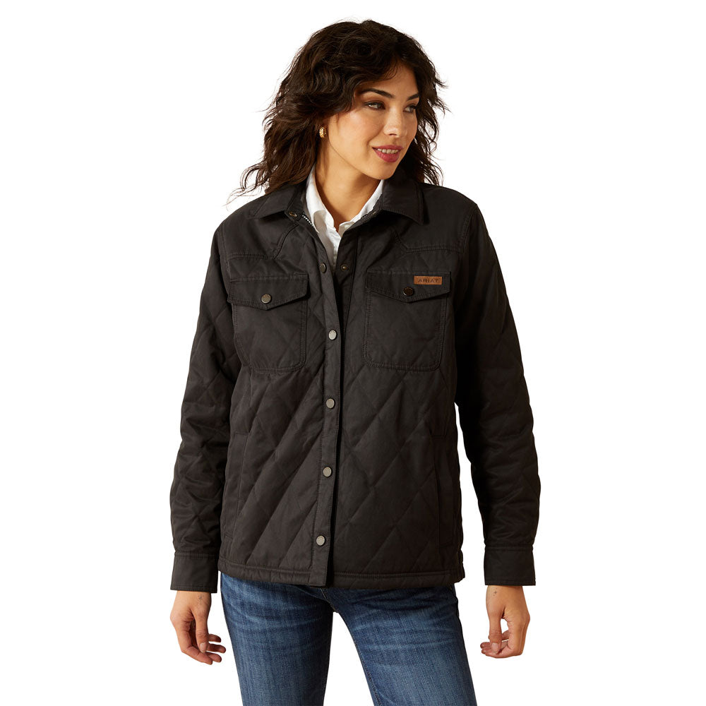 10062812 Ariat Women's Grizzly Quilted Barn Jacket - Black