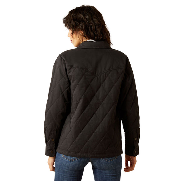 10062812 Ariat Women's Grizzly Quilted Barn Jacket - Black