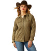 10062813 Ariat Women's Grizzly Quilted Barn Jacket - Dusky Green