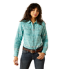 10062841 Ariat Women's Montana Long Sleeve Western Snap Shirt - Montana Blanket Jacquard