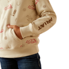 10062845 Ariat Girls' Western Stamps Hoodie - Layla Print