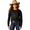 10062846 Ariat Girls' Booted Logo Sweatshirt - Black