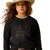 10062846 Ariat Girls' Booted Logo Sweatshirt - Black