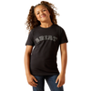 10062874 Ariat Girls' Boot Stitch Logo Short Sleeve T-Shirt - Black