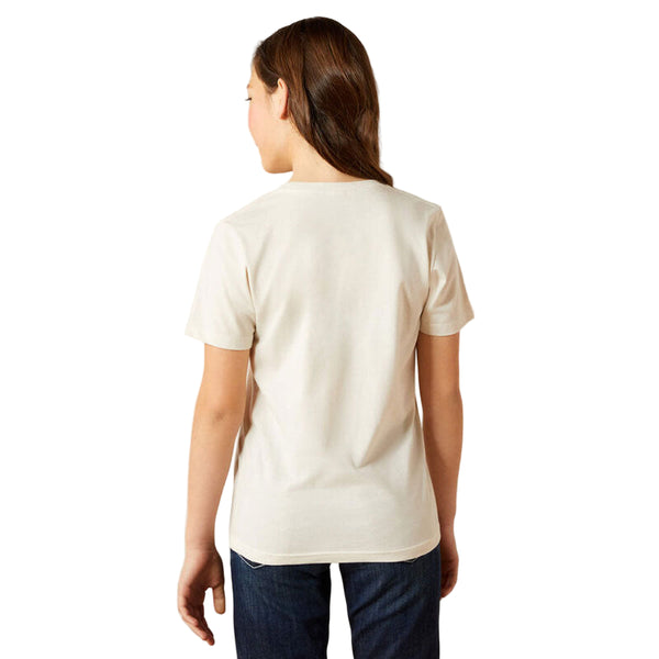10063752 Ariat Girls' Wild Like the West Short Sleeve T-Shirt - Natural