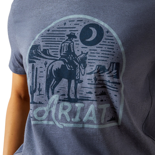 10063757 Ariat Women's Desert Night Short Sleeve T-Shirt - Chambray