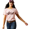 10063761 Ariat Women's Spur Script Short Sleeve T-Shirt - Dusty Pink