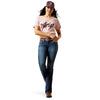 10063761 Ariat Women's Spur Script Short Sleeve T-Shirt - Dusty Pink
