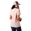10063761 Ariat Women's Spur Script Short Sleeve T-Shirt - Dusty Pink
