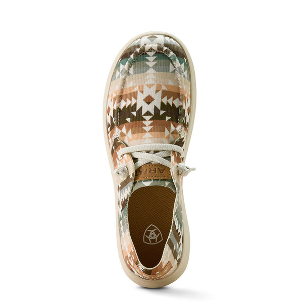 10063829 Ariat Women's Hilo Shoe - Natural Southwest Print