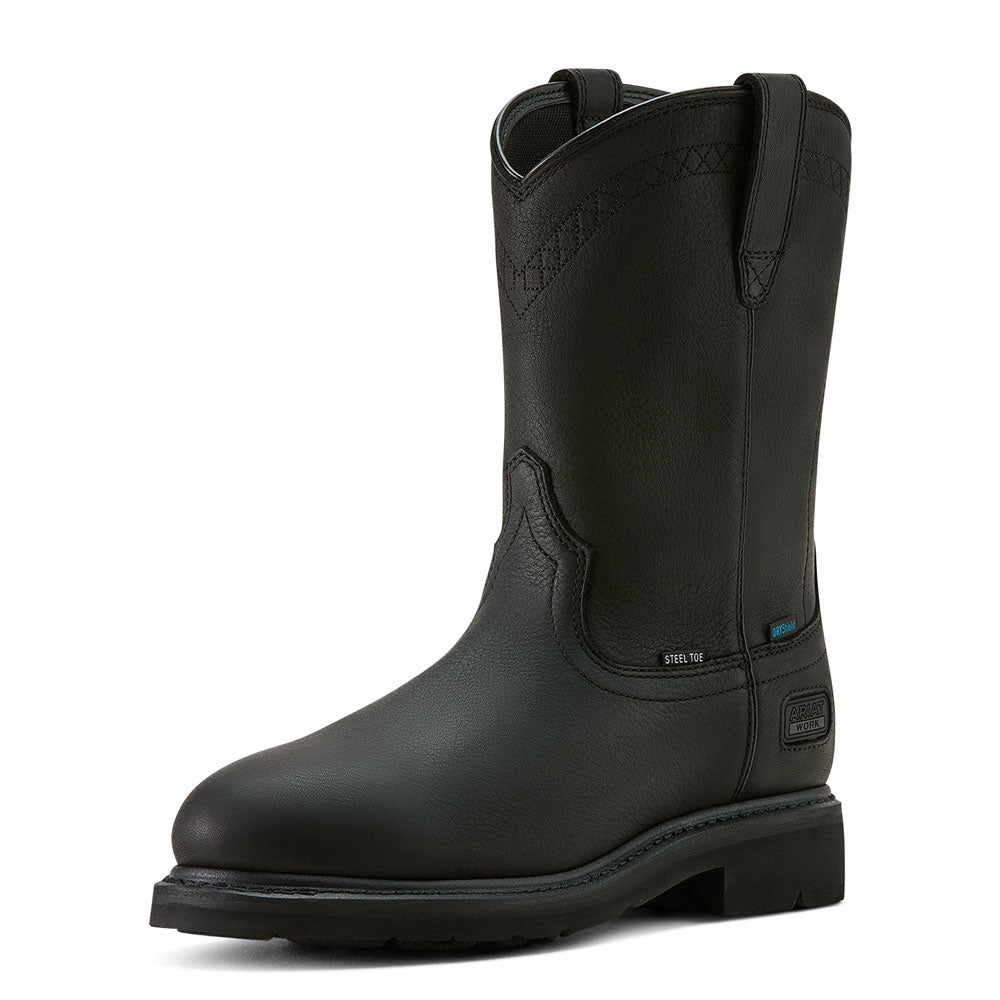 10063833 Ariat Men's Sierra Waterproof Steel Toe Work Boot Black