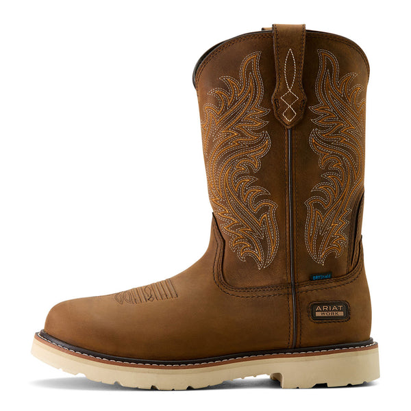 10063860 Ariat Men's Activator Argo Waterproof Round Toe Work Boot - Distressed Brown