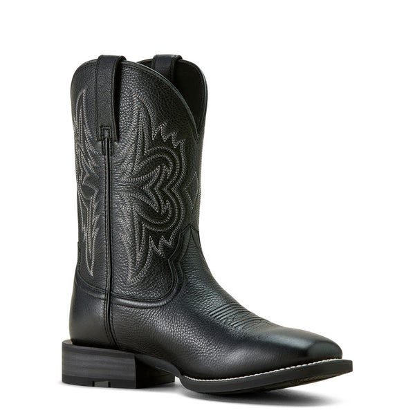 10063870 Ariat Men's Western Big Rig Cowboy Boot - Black Deertan