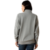 10064012 Ariat Women's Foundation Logo 1/2 Zip Sweatshirt - Heather Grey