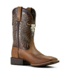10064053 Ariat Men's Sport Steer Skull Wide Square Toe Cowboy Boot - Sandstorm
