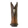 10064053 Ariat Men's Sport Steer Skull Wide Square Toe Cowboy Boot - Sandstorm