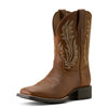 10064074 Ariat Women's Round Up Filly Wide Square Toe Western Boot - Sorrel Crunch
