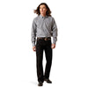 10065776 Ariat Men's Wrinkle Free Anderson Fitted Long Sleeve Shirt - Grey