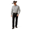 10065815 Ariat Men's Team Pablo Classic Fit Long Sleeve Button Down Shirt - White & Black