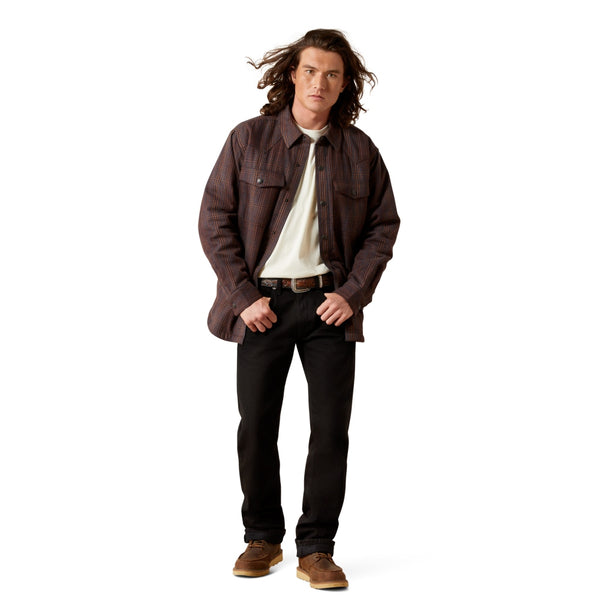 10065818 Ariat Men's Holbrook Retro Shirt Jacket - Brown Plaid