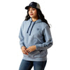 10065828 Ariat Women's Logo 2.0 Hoodie - Vintage Indigo Heather