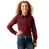 10065835 Ariat Youth Team Kirby Long Sleeve Button Up Shirt - Port Royal Stripe